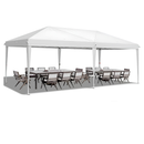VINGLI 10 x 20FT Pop Up Canopy Tent with Carry Bag/Portable Instant Gazebo Party Tent for Outdoor Events Party Wedding White