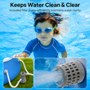 EVAJOY 15ft X 35in Inflatable Top Ring Swimming Pool Set with Pump Blue