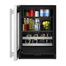 KitchenAid 4.8 Cu. Ft. 24-Inch Beverage Center with 14-Wine Bottle Capacity and Metal-Front Racks in Stainless Steel