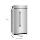 25.5 Cu. Ft. 42-Inch Built-In Side-by-Side Refrigerator with Signature Platinum Interior in PrintShield® Finish