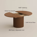 Povision Silva-Round Extendable Dining Table