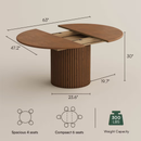 Povision Silva-Round Extendable Dining Table