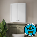 Project Source 23.1-in x 28-in x 6.5-in True White Bathroom Wall Cabinet