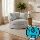 McCreary Modern Macy’s Modern Concepts Oversized Gray Swivel Accent Chair