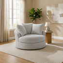McCreary Modern Macy’s Modern Concepts Oversized Gray Swivel Accent Chair