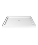 DreamLine 36-in W x 42-in L White Single Shower pan base with 1.75-in H (Center Drain)