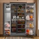 KitchenAid 24.8 cu ft. Side-by-Side Refrigerator with Exterior Ice and Water and PrintShield® finish