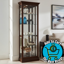 Howard Miller Curio Cabinet Traditional Brown Satin