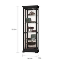 Howard Miller Curio Cabinet Traditional Brown Satin