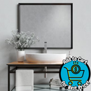 allen + roth 30-in x 36-in Framed Rectangle Bathroom Vanity Mirror (Black)