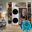 Compact ENERGY STAR® Ventless Heat Pump Laundry Tower with 2.7-cu ft Washer and Electric 4.3-cu ft Dryer