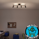 Globe Electric 30-in 4 -Light Matte Black Flat Back Pivoting Heads