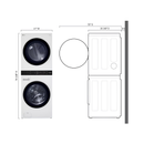 LG WashTower 4.5-cu ft Front load Washer and 7.4-cu ft Gas Dryer Stacked Laundry Center ( White )
