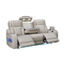 Lilola Home Jazz Ice Leather Aire Power Reclining 3-Piece Sofa, Loveseat & Chair Set