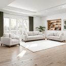 Furniture of America Lurek Mid Century Modern 3-Piece Chenille Sofa Set