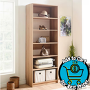 Klair Living Prosper 31" Portable closet Oak Solid Shelving Wood Closet System