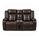 Dark Brown Power Reclining Loveseat with Bluetooth Audio & Wireless Charging