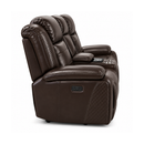 Dark Brown Power Reclining Loveseat with Bluetooth Audio & Wireless Charging