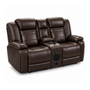 Dark Brown Power Reclining Loveseat with Bluetooth Audio & Wireless Charging