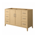 Wyndham Collection Elan 48-in White Oak with Brushed Nickel Trim Undermount Single Sink Bathroom Vanity (NO Top)
