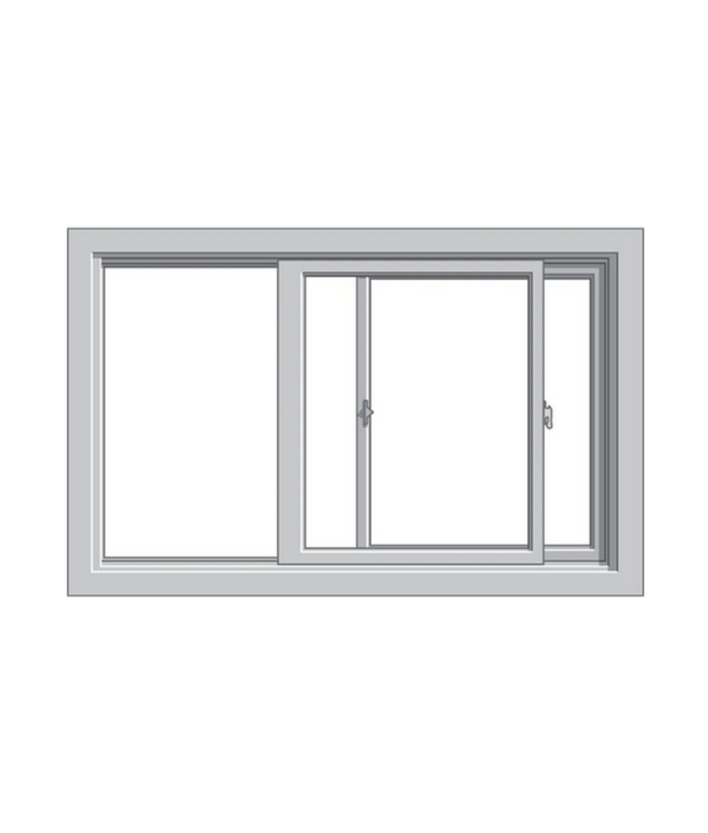 Pella 250 Series Vinyl Sliding Window Went Right with Screen (White)