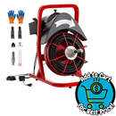 Garvee Drain Cleaner Machine 1/2 Inch 75FT Sewer Snake with Powerful Motor, Durable Cable, Automatic Feed for Home & Commercial Use, Portable Design