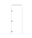 JUJUBON 24-in x 80-in Natural Solid core 1-panel Frosted Glass