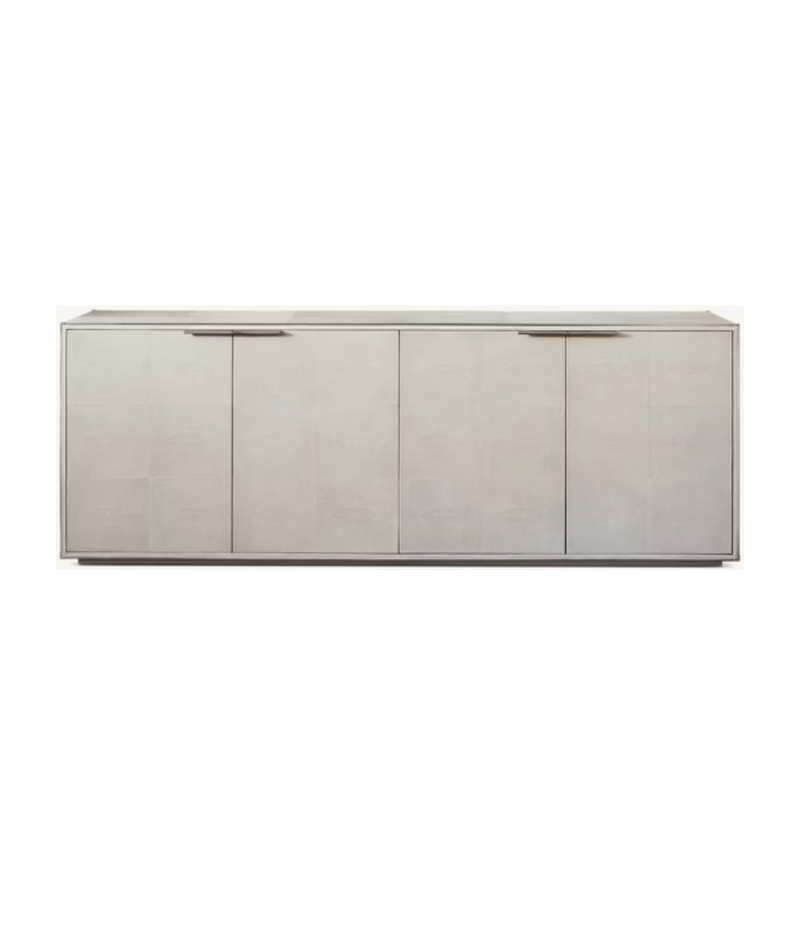 RH 84" Saunderson Shagreen 4-Door Sideboard