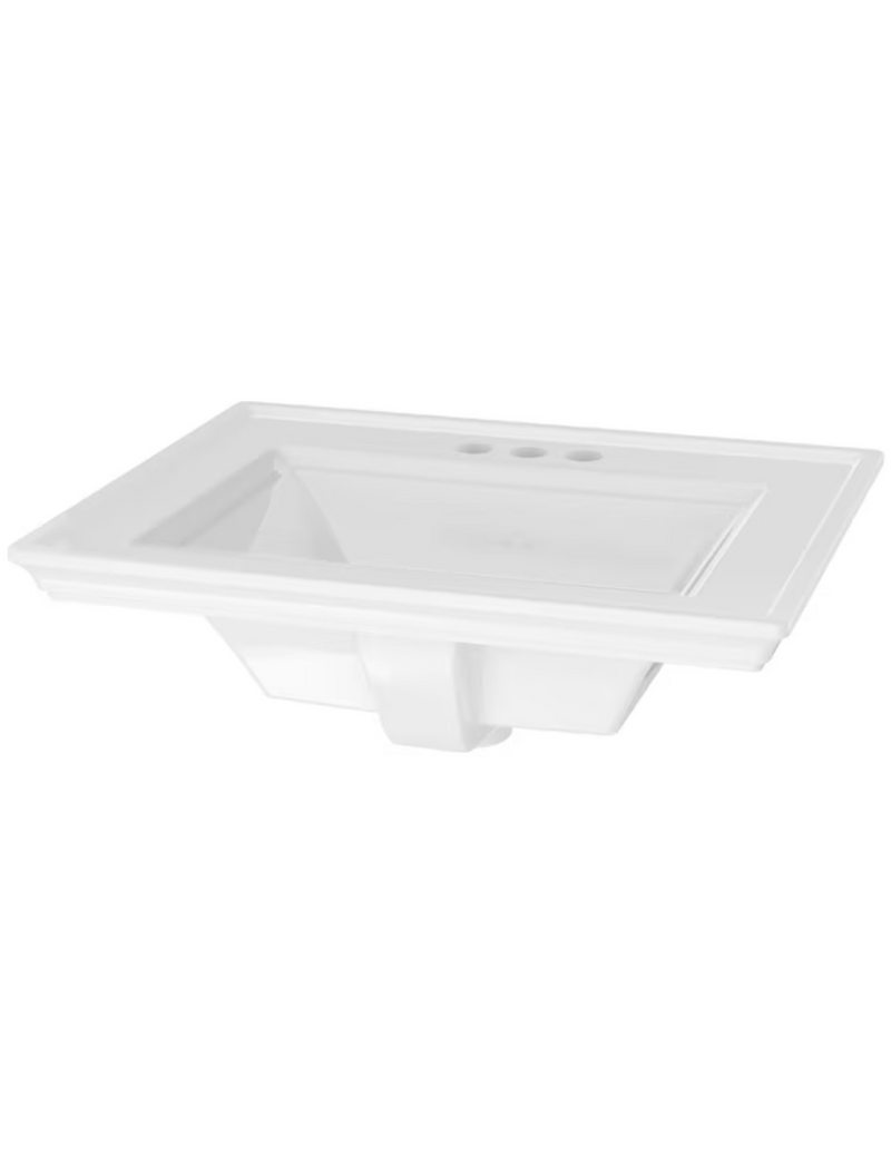 American Standard Town square s White Fire Clay Drop-In Rectangular Modern Bathroom Sink
