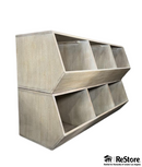 RH Stacking Bins - Set of 2 - Sandwash Grey