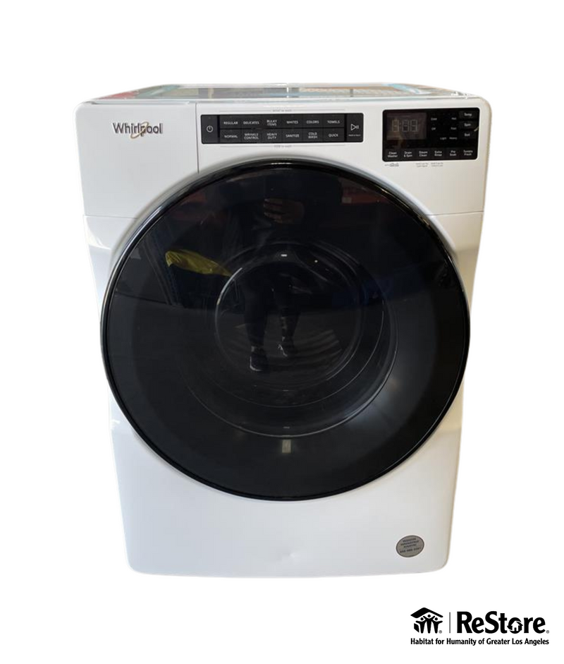 Whirlpool Medium High Efficiency Stackable Steam Cycle Front-Load Washer - White