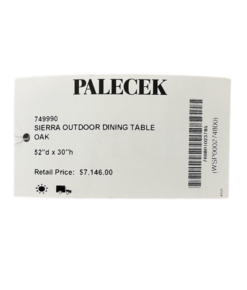 Palecek Sierra Outdoor Dining Table, Oak