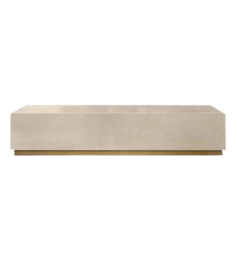 RH 67" Graydon Shargreen Plinth Coffee Table