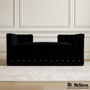 Bespoke Custom Luxury Black Tufted Chaise Bench