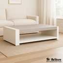 Custom Graydon Shagreen Coffee Table 72”