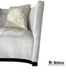 Bespoke Barrel Back Grey Velvet Sofa 96"