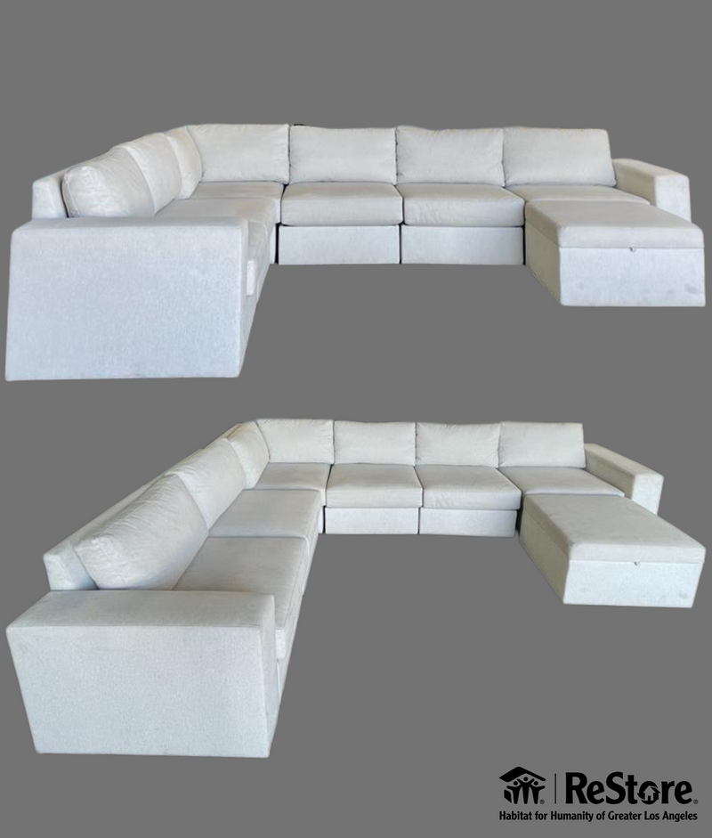 Flex 6 - Piece Upholstered Modular Sectional with Storage Ottoman by Flexsteel