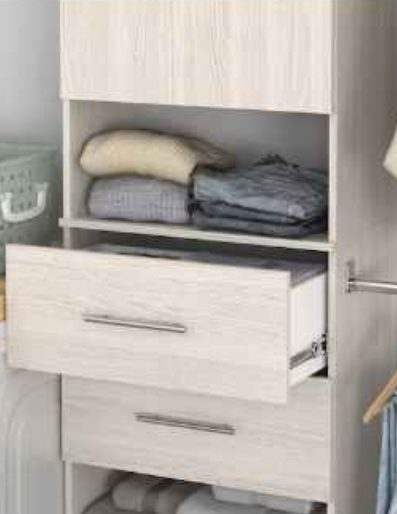 ClosetMaid BrightWood 25-in x 10-in x 13-in Frost Drawer Unit