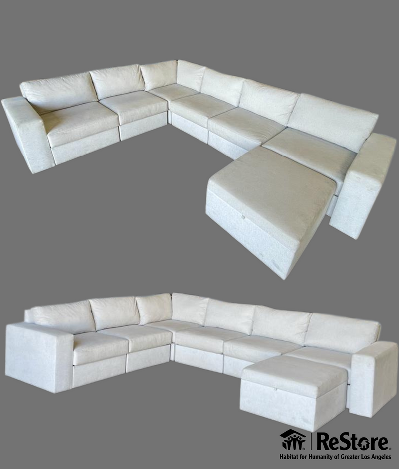 Flex 6 - Piece Upholstered Modular Sectional with Storage Ottoman by Flexsteel