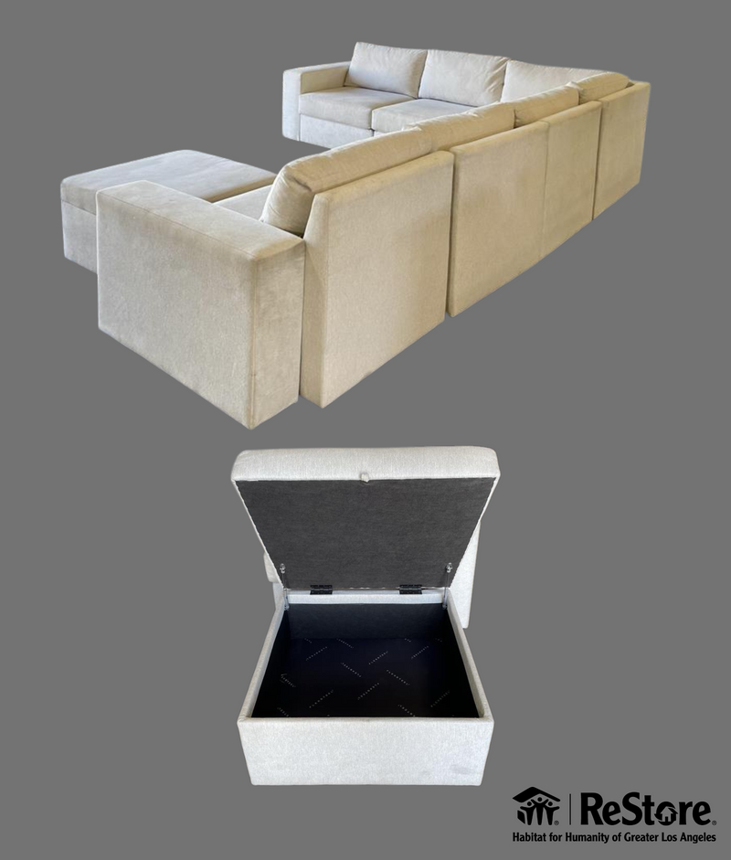 Flex 6 - Piece Upholstered Modular Sectional with Storage Ottoman by Flexsteel