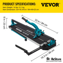 VEVOR 600 mm Tile Cutter w/Precise Laser Manual Tile Cutter Tools for Precision
