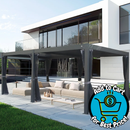 Domi 20'x12' Patio Aluminum Louvered Pergola