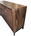 Povision 59" Mid-Century Modern Walnut Wood Storage Cabinet