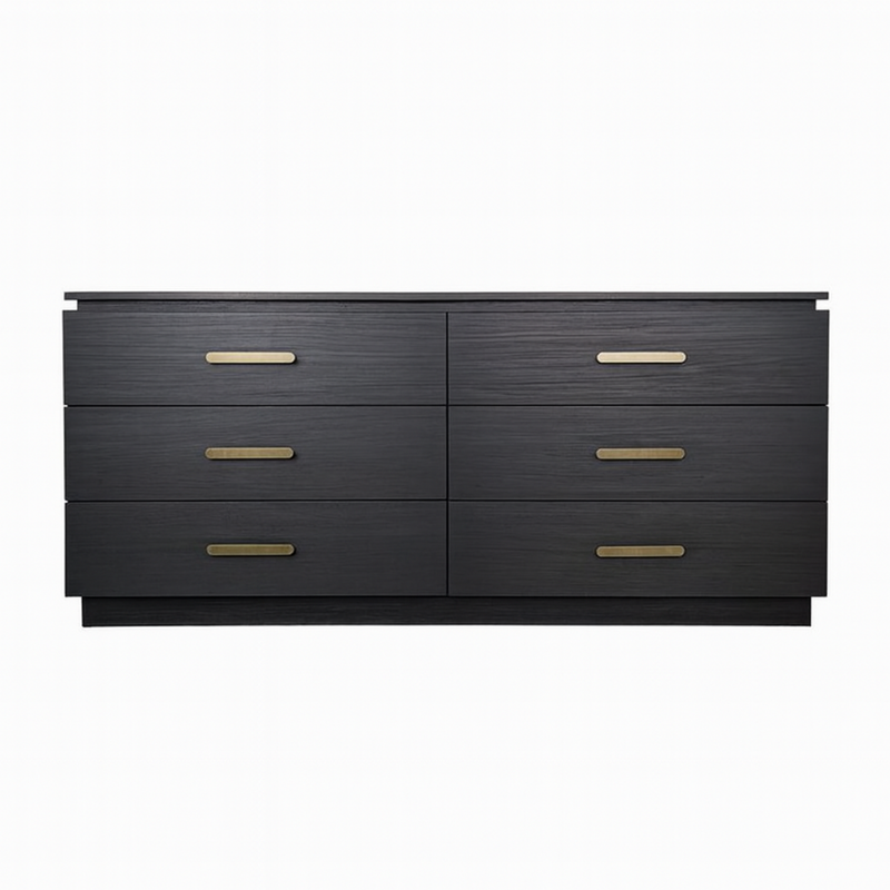 Four Hands 6-Drawer Dresser with Brass Pulls
