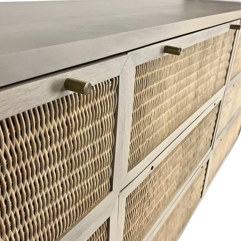 Four Hands – Lucinda 9-Drawer Round Dresser (Natural)