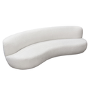 Curved Sofa in White Finish by Diamond Sofa