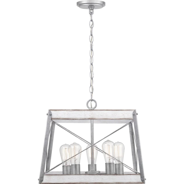 Progress Lighting Bradberry 5-Light Square Pendant Light - Antique White