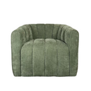 Green Channel-Tufted Swivel Accent Chair