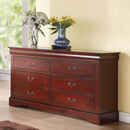 Acme Louis Philippe III 6 Drawers Dresser in Cherry