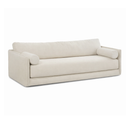 Lulu and Georgia Cream Upholstered Sofa with Bolster Pillows